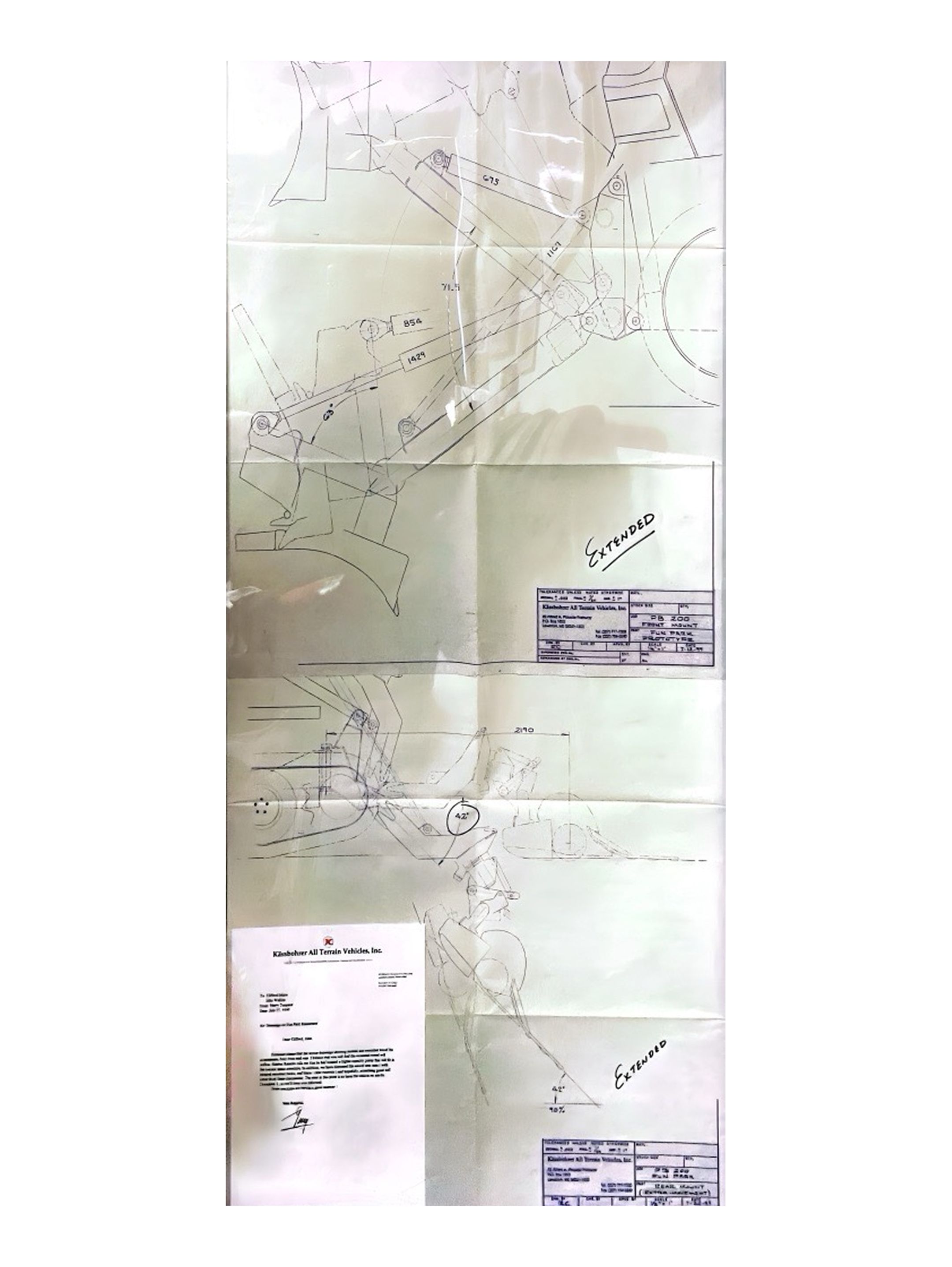 The original engineering drawing of the ParkPro blade. 